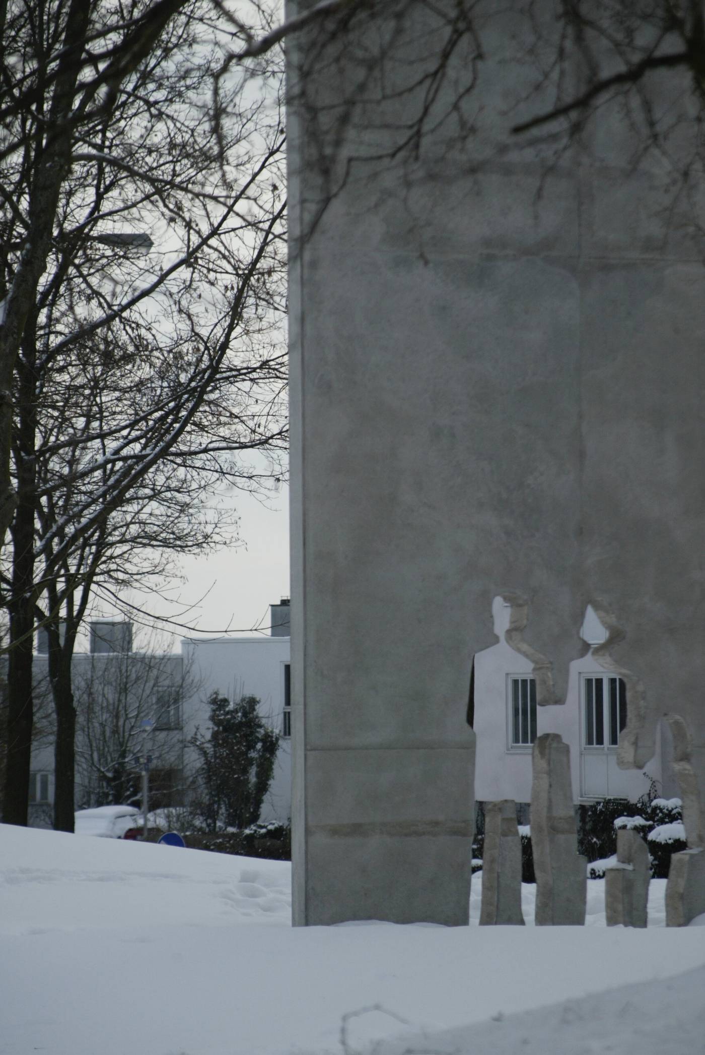 Quartiersentwicklung Helleböhn, Kassel — Kunstwerk im Winter