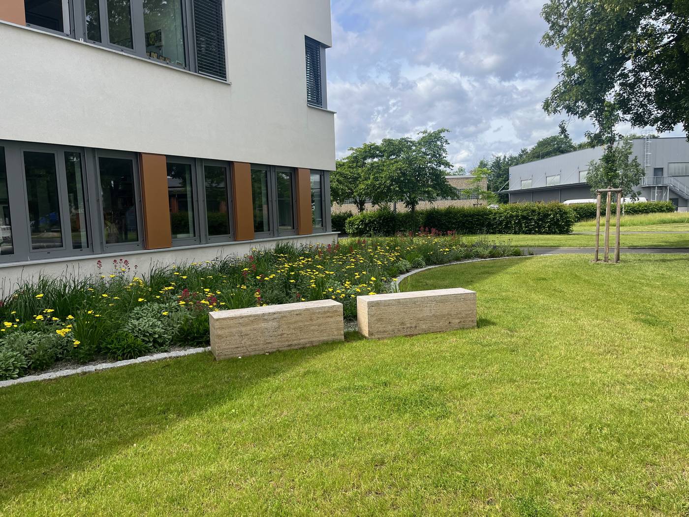 Städtische Werke Kassel — Staudenbeet an der Fassade